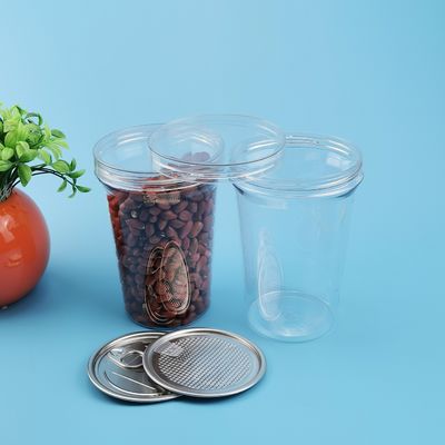 PET Alu Mudah Buka Stoples Makanan Plastik FDA 800ml