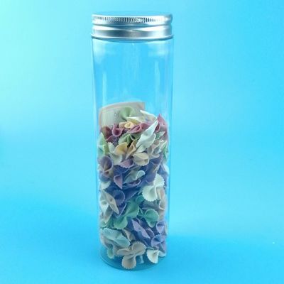 Clear 180mm 370ml PET Sealed Plastic Food Cans Dengan Tutup