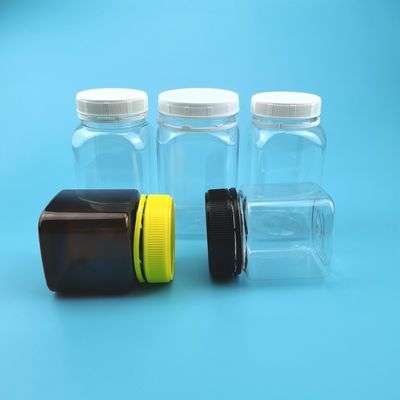 Botol obat pil food grade plastik kotak madu hewan peliharaan dengan tutup tamper yang jelas