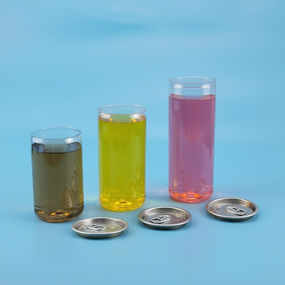 Kaleng Soda Kosong Plastik Transparan 200ml BPA Gratis