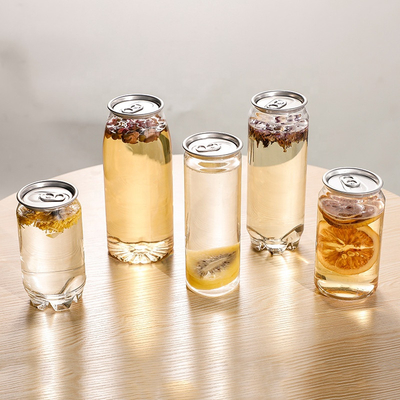 350ml PET Minuman Ringan Transparan Dapat Mengosongkan Minuman Soda Plastik Dengan Tutup Terbuka Mudah