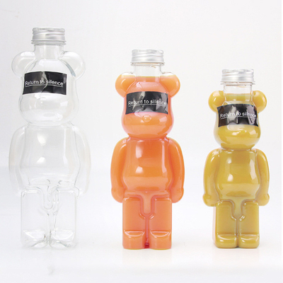 Botol Sekrup Plastik Beruang Untuk Jus Bubble Tea Voss Black 100ml