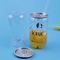 Minuman Kustom Teh Susu Botol Plastik PET Bisa Dengan Tutup Terbuka Mudah 355ml