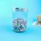 32 Oz Guci Penyimpanan Makanan Plastik Bening Lurus Dengan Tutup Sekrup Perak