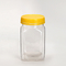 Pencetakan Kustom 400ml Toples Makanan Plastik Bentuk persegi Kemasan Madu Daur Ulang Botol PET