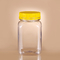 Botol Makanan Plastik BPA Free 320ml Botol Madu Persegi Pengap Dengan Tutup