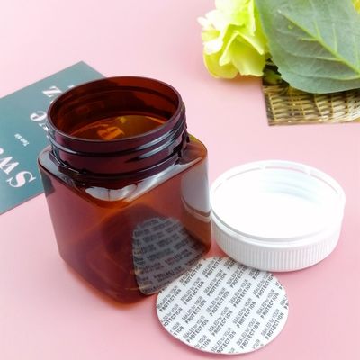 Wide Mouth Sealing Cover Amber Honey 200ml Botol Plastik Food Grade