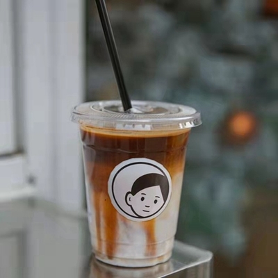 500ml PP Disposable Bubble Tea Cups Dengan Straw Frosted Plastic Drink Cups